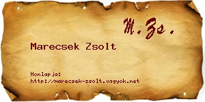 Marecsek Zsolt névjegykártya